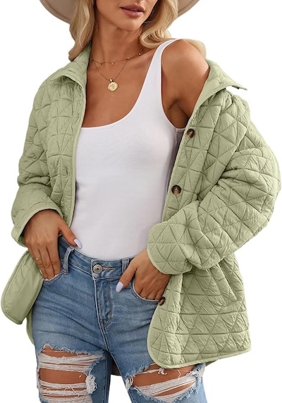 alt="Evaless women’s lightweight quilted jacket winter coat Amazon US"